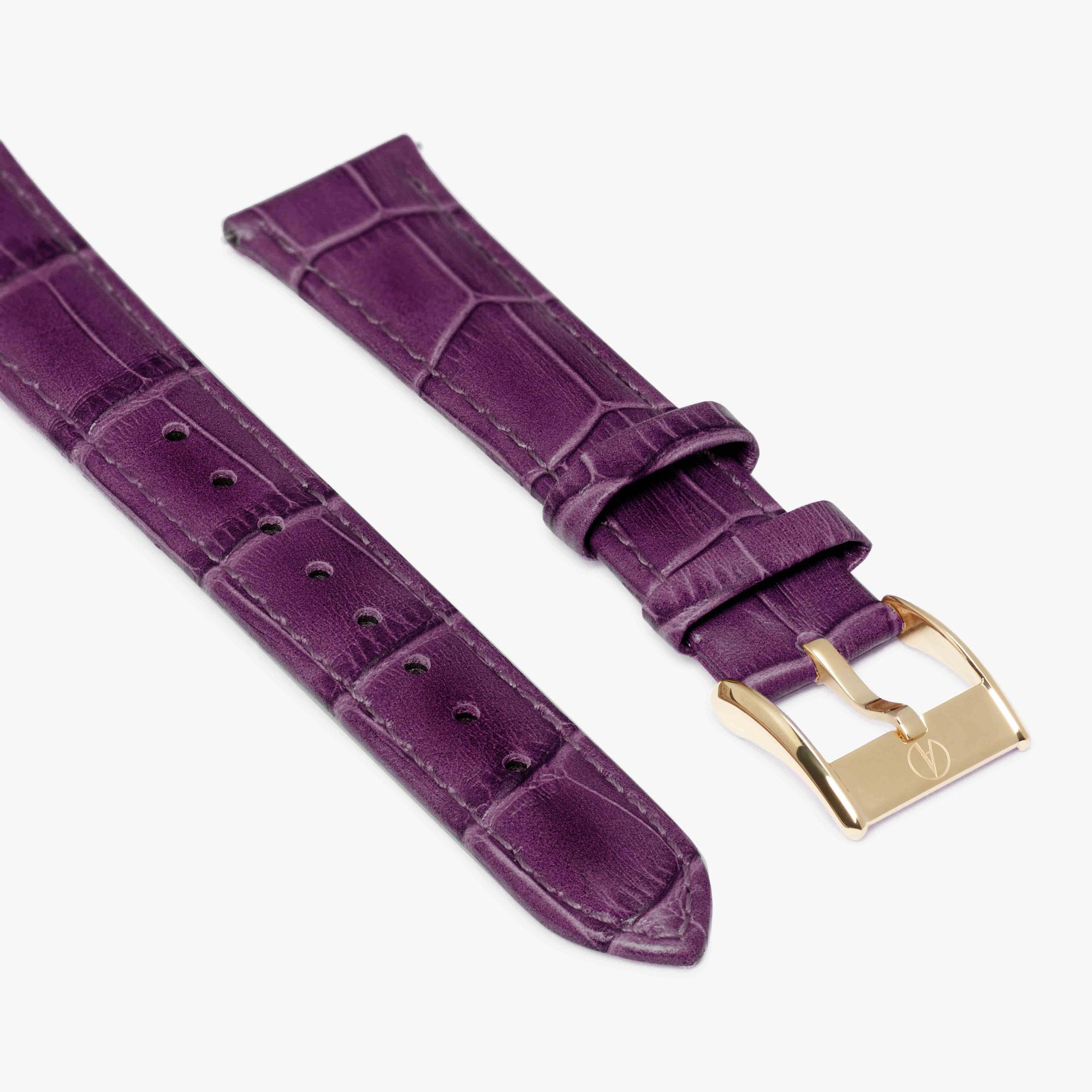 Accurist Everyday Ladies Purple Leather 16mm Strap